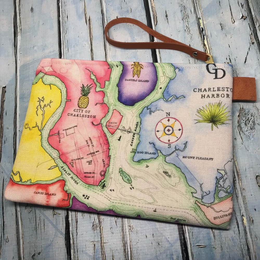 Map Pouch of the city of Charleston